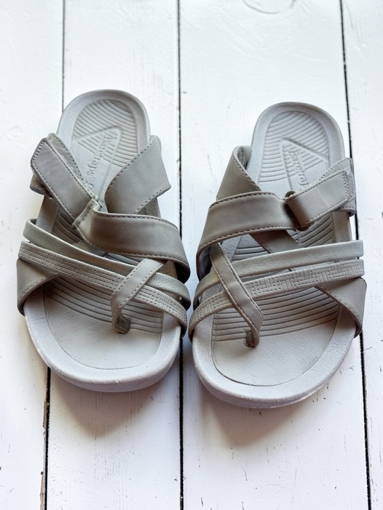 BareTraps Shoes - Baretraps Comfort Sandals Beige Strappy Cushioned Footbed Lightweight Slip-On